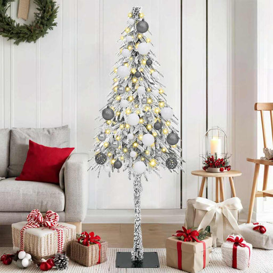 Christmas Tree with 150 LEDs White 59.1" PE and Steel