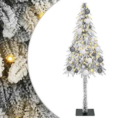 Christmas Tree with 150 LEDs White 59.1" PE and Steel