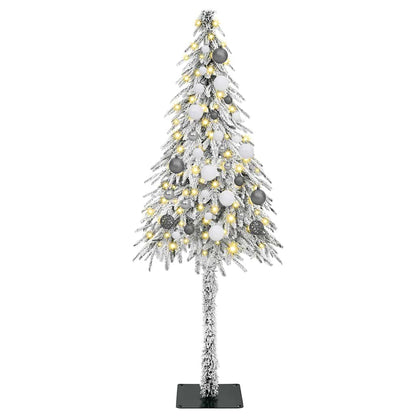 Christmas Tree with 150 LEDs White 59.1" PE and Steel