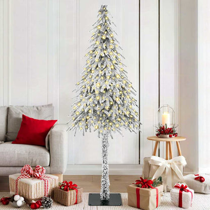 Christmas Tree with 300 LEDs White 70.9" PE and Steel