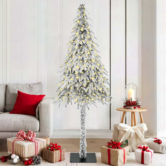 Christmas Tree with 300 LEDs White 70.9" PE and Steel