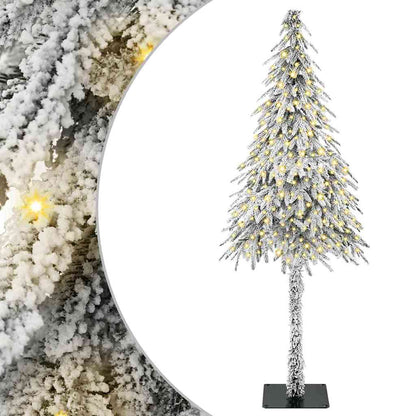 Christmas Tree with 300 LEDs White 70.9" PE and Steel