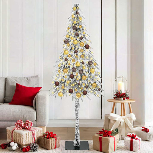 Christmas Tree with 300 LEDs White 70.9" PE and Steel