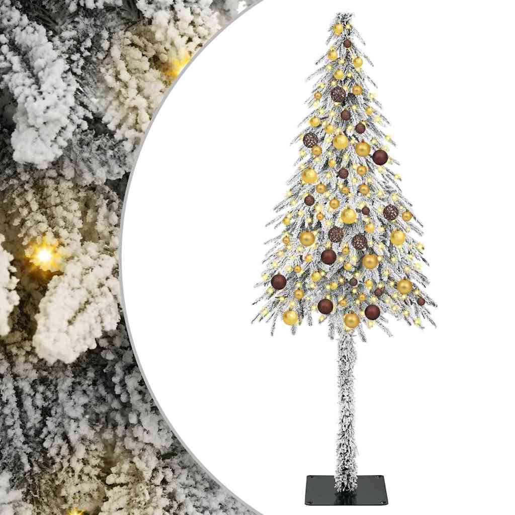 Christmas Tree with 300 LEDs White 70.9" PE and Steel
