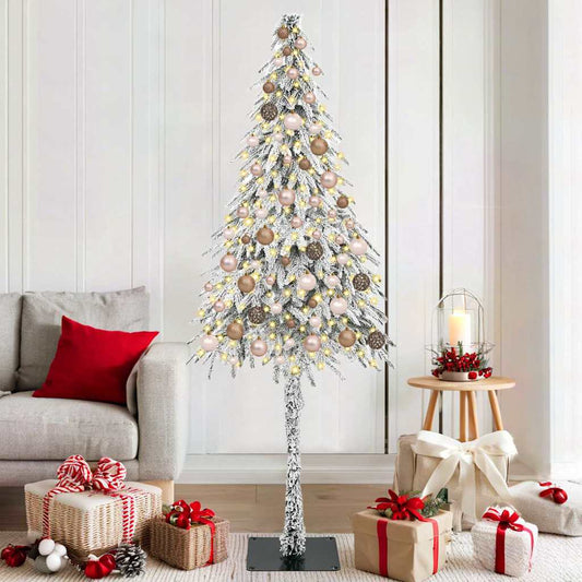 Christmas Tree with 300 LEDs White 70.9" PE and Steel
