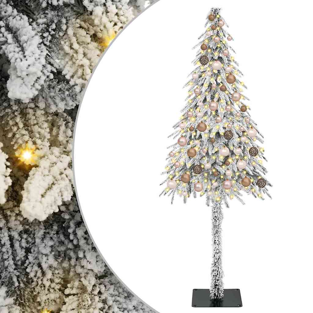 Christmas Tree with 300 LEDs White 70.9" PE and Steel