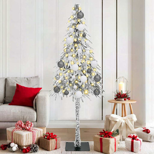 Christmas Tree with 300 LEDs White 70.9" PE and Steel