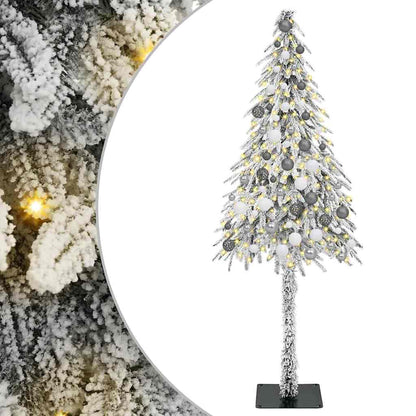 Christmas Tree with 300 LEDs White 70.9" PE and Steel