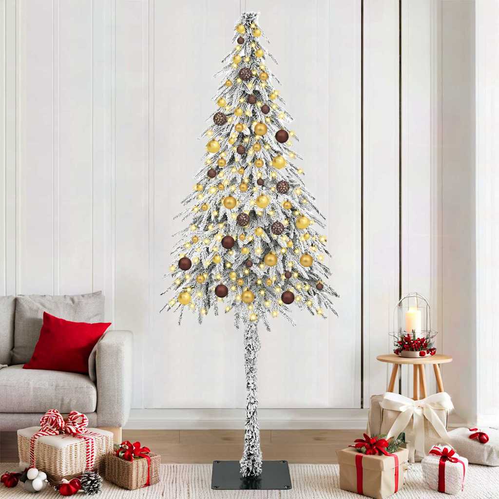 Christmas Tree with 300 LEDs White 82.7" PE and Steel