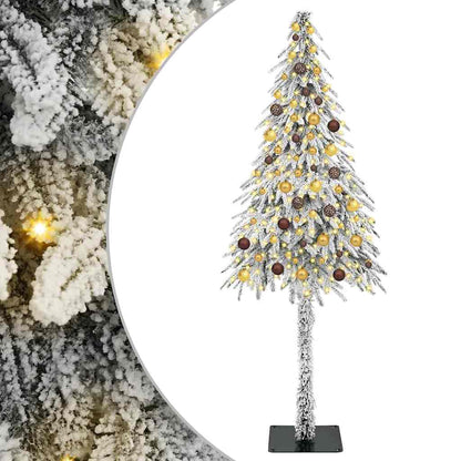 Christmas Tree with 300 LEDs White 82.7" PE and Steel