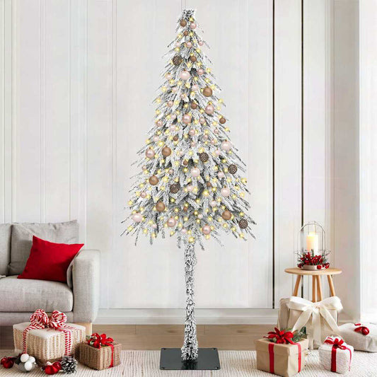 Christmas Tree with 300 LEDs White 82.7" PE and Steel
