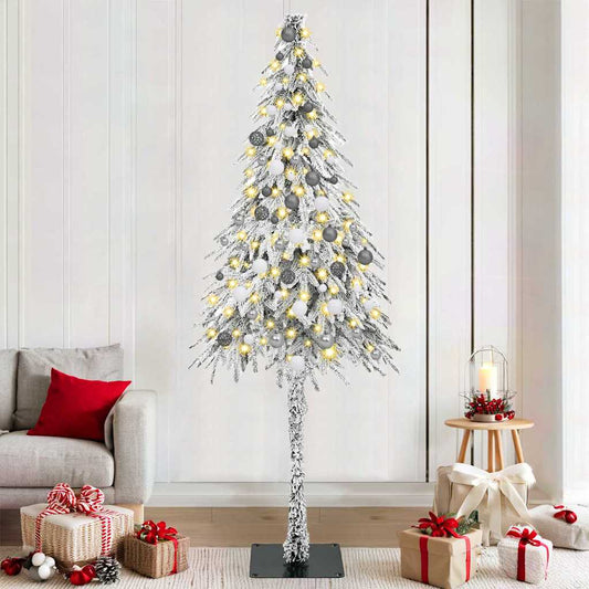 Christmas Tree with 300 LEDs White 82.7" PE and Steel