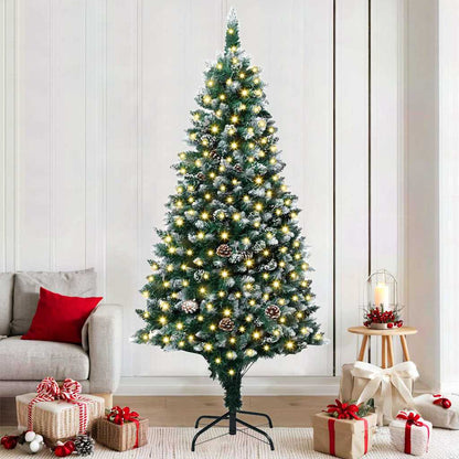 Artificial Christmas Tree Green 70.9" PVC and Steel and Plastic