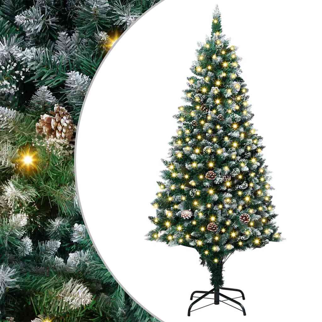 Artificial Christmas Tree Green 70.9" PVC and Steel and Plastic