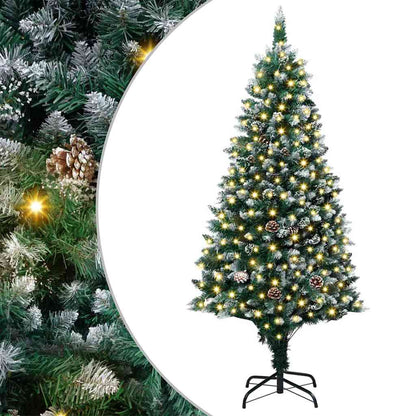 Artificial Christmas Tree Green 70.9" PVC and Steel and Plastic