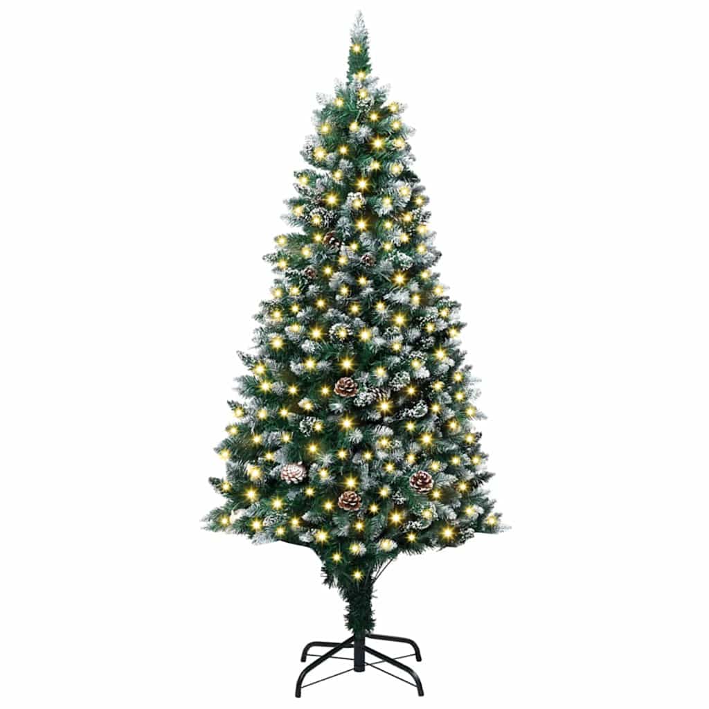 Artificial Christmas Tree Green 70.9" PVC and Steel and Plastic