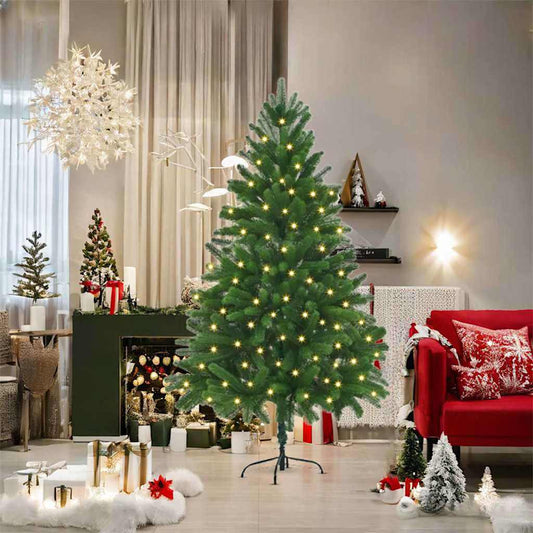 Christmas Tree with 300 LEDs with Stand Green 70.9" PE