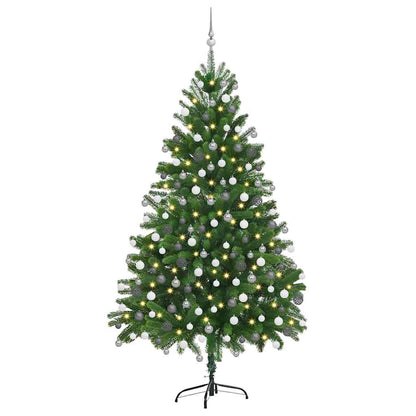 Christmas Tree with 300 LEDs with Stand Green 70.9" PE