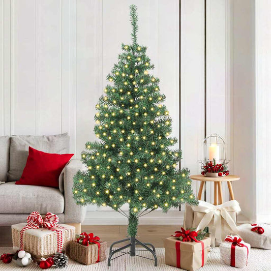 Christmas Tree with 300 LEDs with Stand Green 70.9" PVC