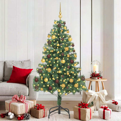 Christmas Tree with 300 LEDs with Stand Green 70.9" PVC