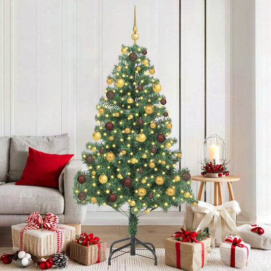 Christmas Tree with 300 LEDs with Stand Green 70.9" PVC