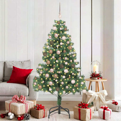 Christmas Tree with 300 LEDs with Stand Green 70.9" PVC