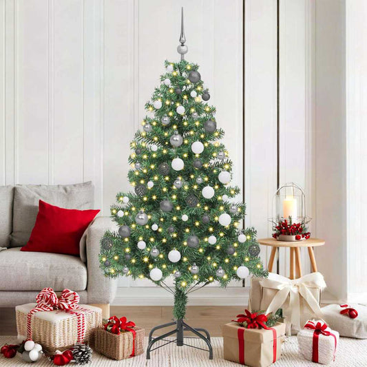 Christmas Tree with 300 LEDs with Stand Green 70.9" PVC
