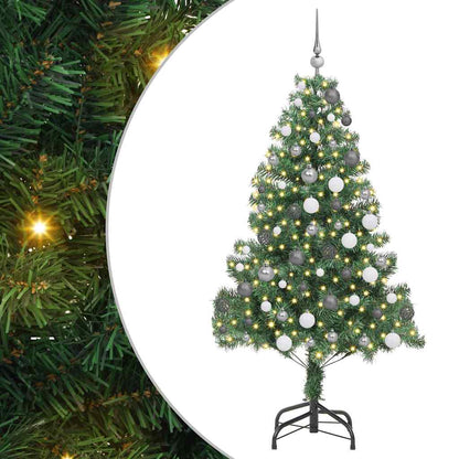 Christmas Tree with 300 LEDs with Stand Green 70.9" PVC