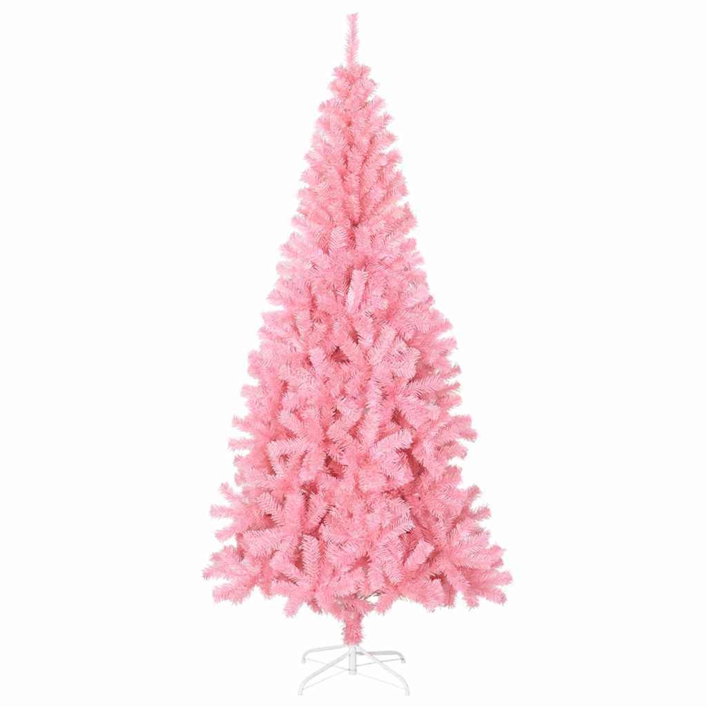 Christmas Tree with 300 LEDs with Stand Pink 70.9" PVC