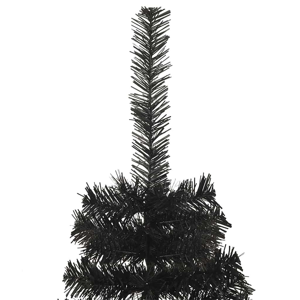 Christmas Tree with 300 LEDs with Stand Black 70.9" PVC