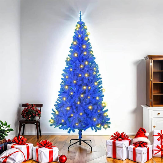 Christmas Tree with 300 LEDs with Stand Blue 70.9" PVC
