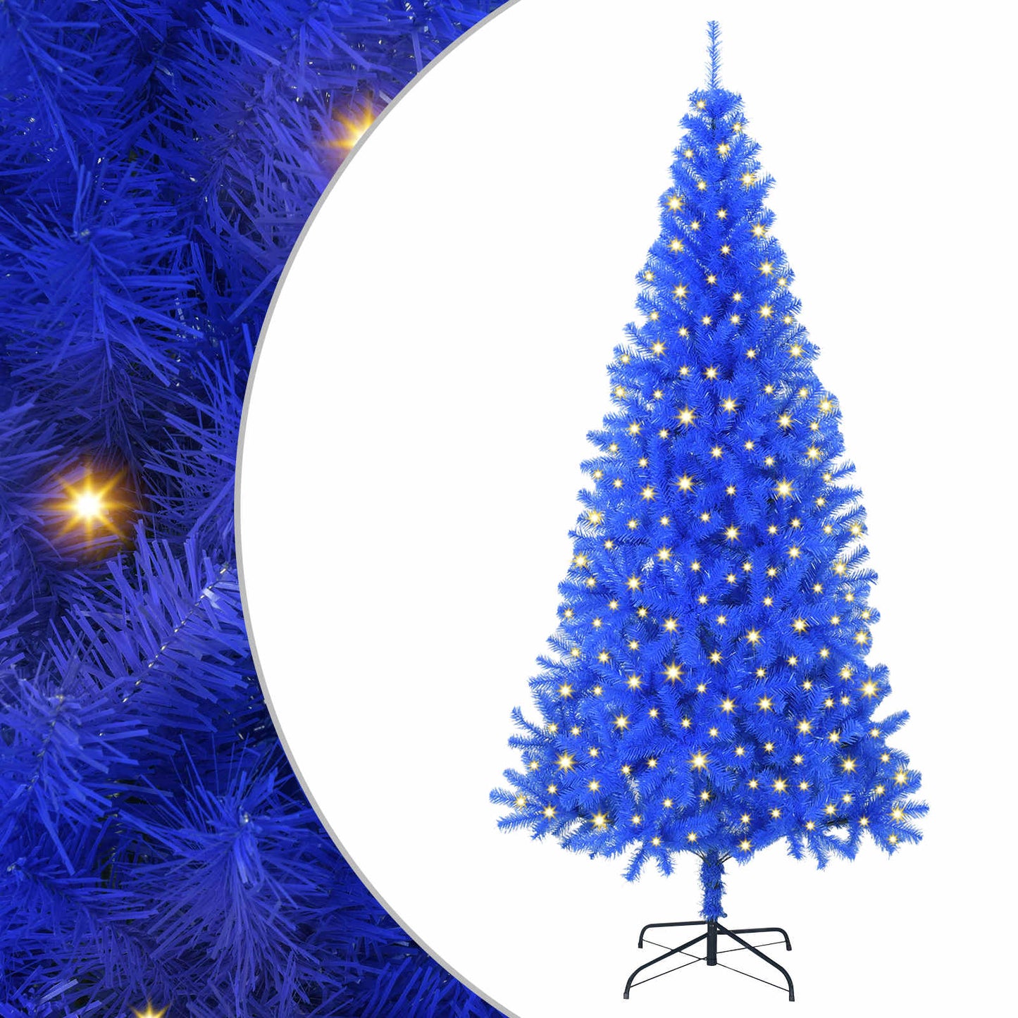 Christmas Tree with 300 LEDs with Stand Blue 70.9" PVC