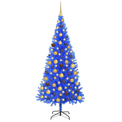 Christmas Tree with 300 LEDs with Stand Blue 70.9" PVC