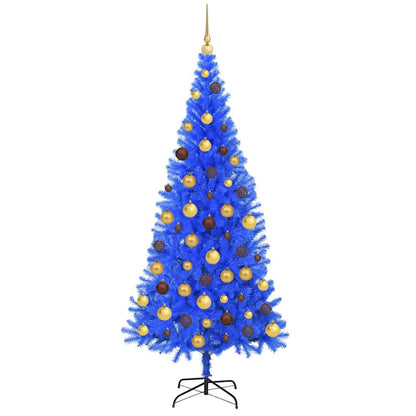 Christmas Tree with 300 LEDs with Stand Blue 70.9" PVC
