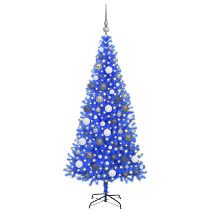 Christmas Tree with 300 LEDs with Stand Blue 70.9" PVC