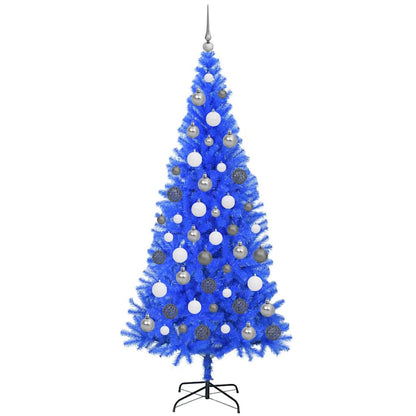 Christmas Tree with 300 LEDs with Stand Blue 70.9" PVC