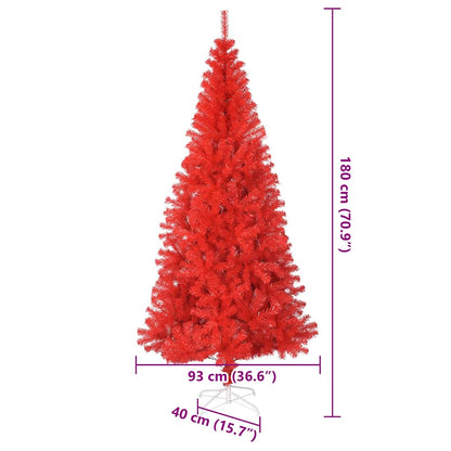 Christmas Tree with 300 LEDs with Stand Red 70.9" PVC