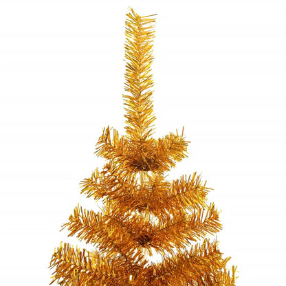 Christmas Tree with 300 LEDs with Stand Gold 70.9" PET