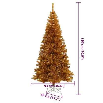 Christmas Tree with 300 LEDs with Stand Gold 70.9" PET