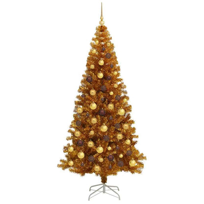 Christmas Tree with 300 LEDs with Stand Gold 70.9" PET