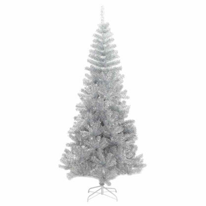 Christmas Tree with 300 LEDs with Stand Silver 70.9" PET