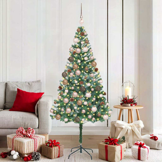 Artificial Christmas Tree with Stand Green 70.9" PVC and Steel
