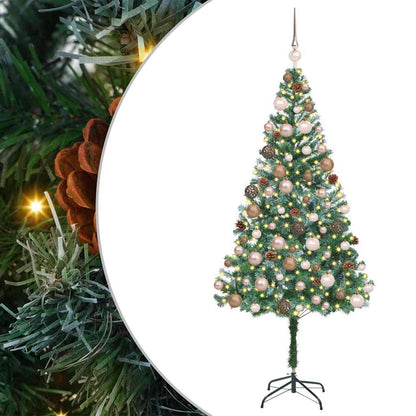 Artificial Christmas Tree with Stand Green 70.9" PVC and Steel