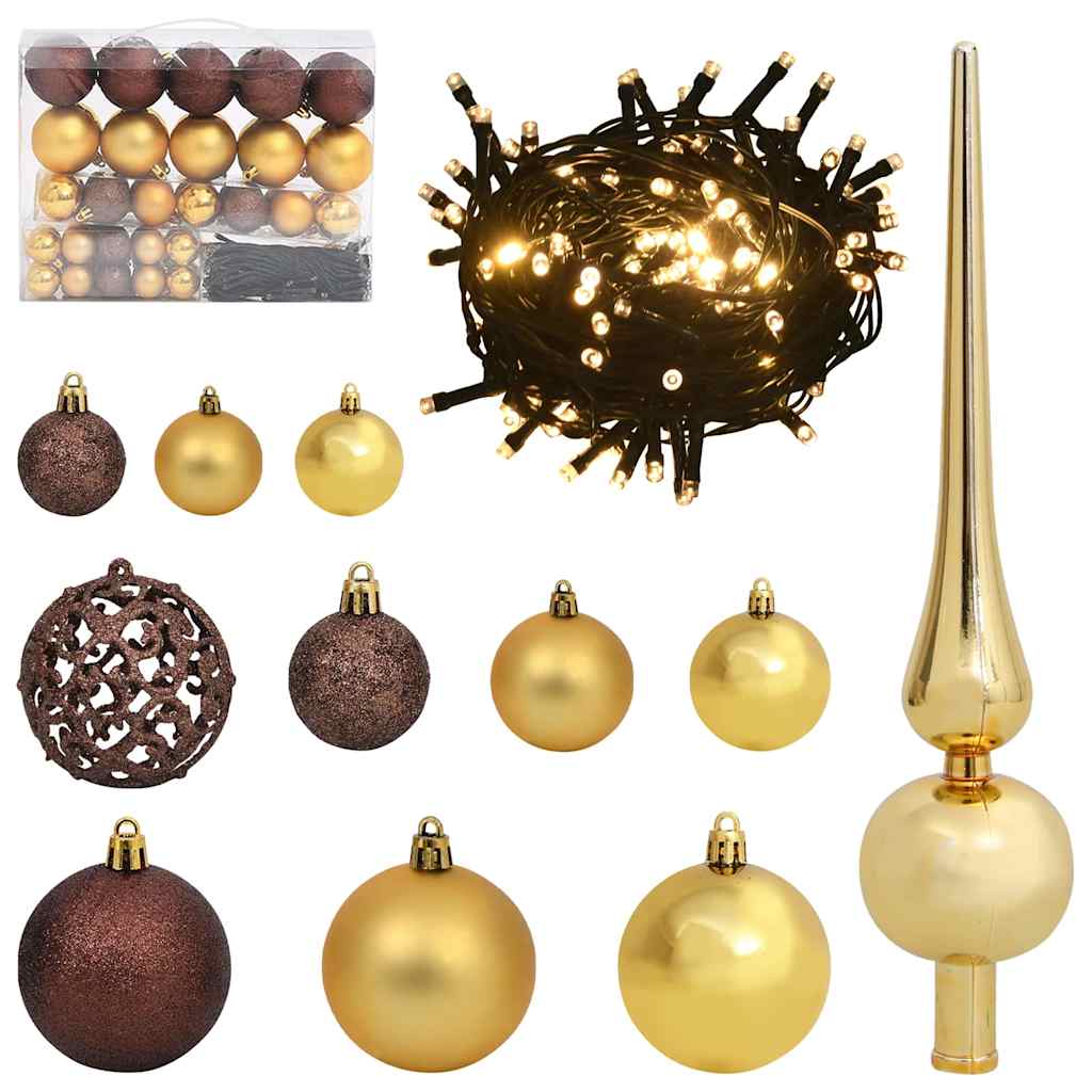 Artificial Pre-lit Christmas Tree Green 47.2" PVC and Metal