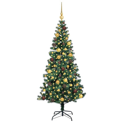 Artificial Pre-lit Christmas Tree Green 70.9" PVC and Metal