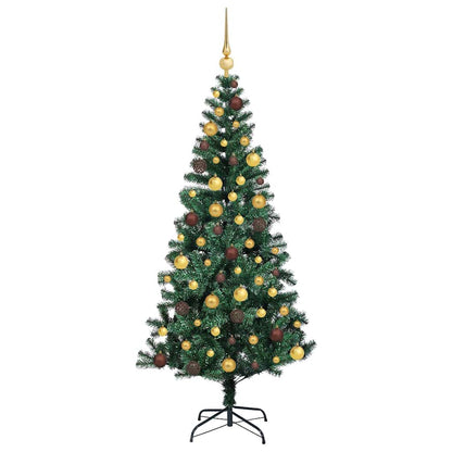 Artificial Pre-lit Christmas Tree Green 70.9" PVC and Metal