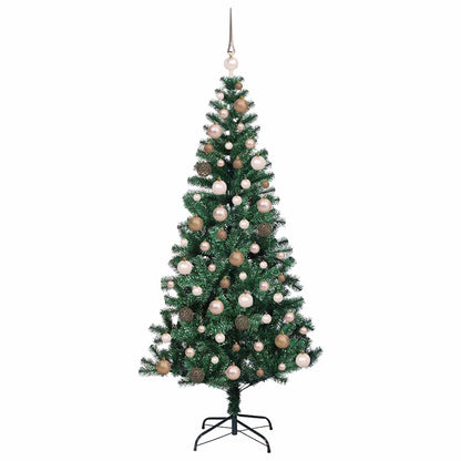 Artificial Pre-lit Christmas Tree Green 70.9" PVC and Metal