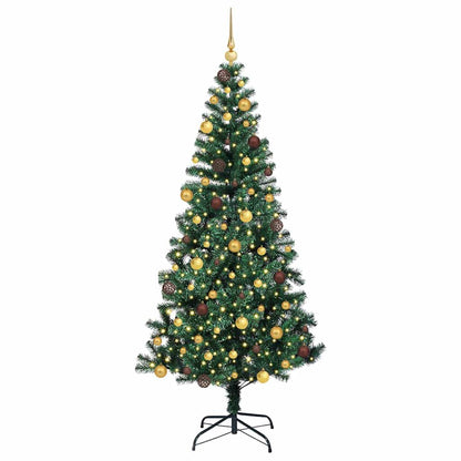 Artificial Pre-lit Christmas Tree Green 82.7" PVC and Metal