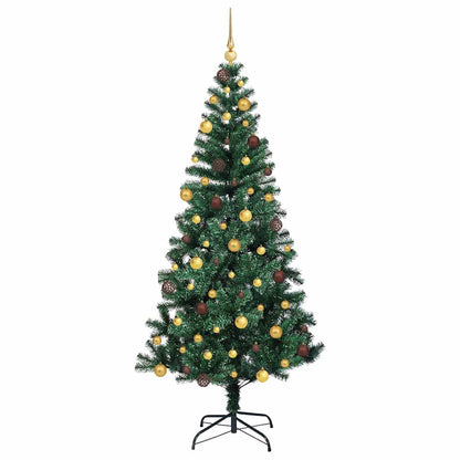 Artificial Pre-lit Christmas Tree Green 82.7" PVC and Metal