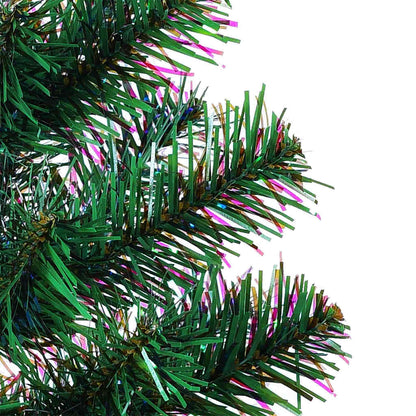 Artificial Pre-lit Christmas Tree Green 94.5" PVC and Metal